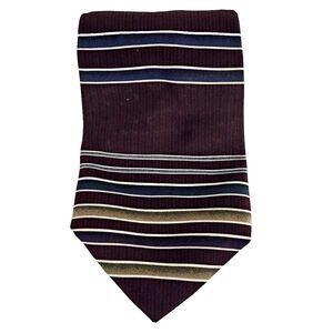John Henry Multicolor Striped Silk Tie - Retro Designer Adjustable Pre-owned